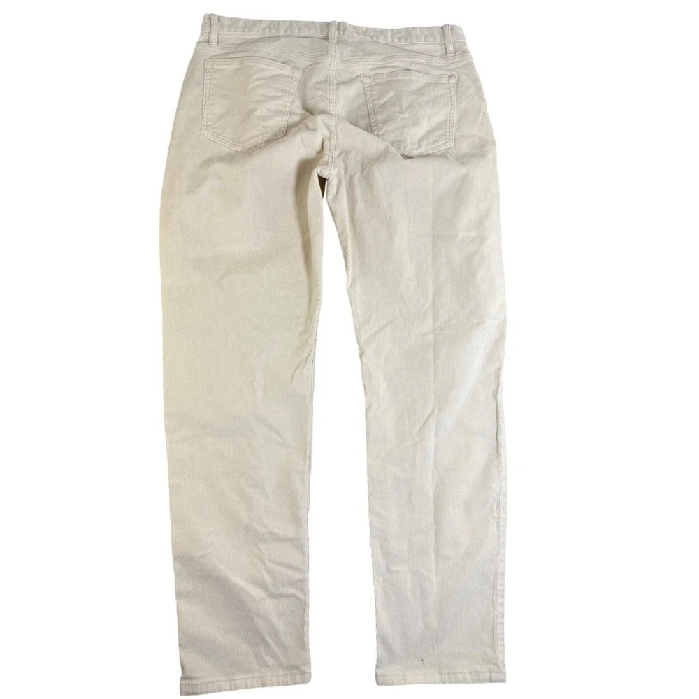 Flint and Tinder 365 Corduroy Slim Fit Pants Mens 34x30 Cream Chinos Trousers